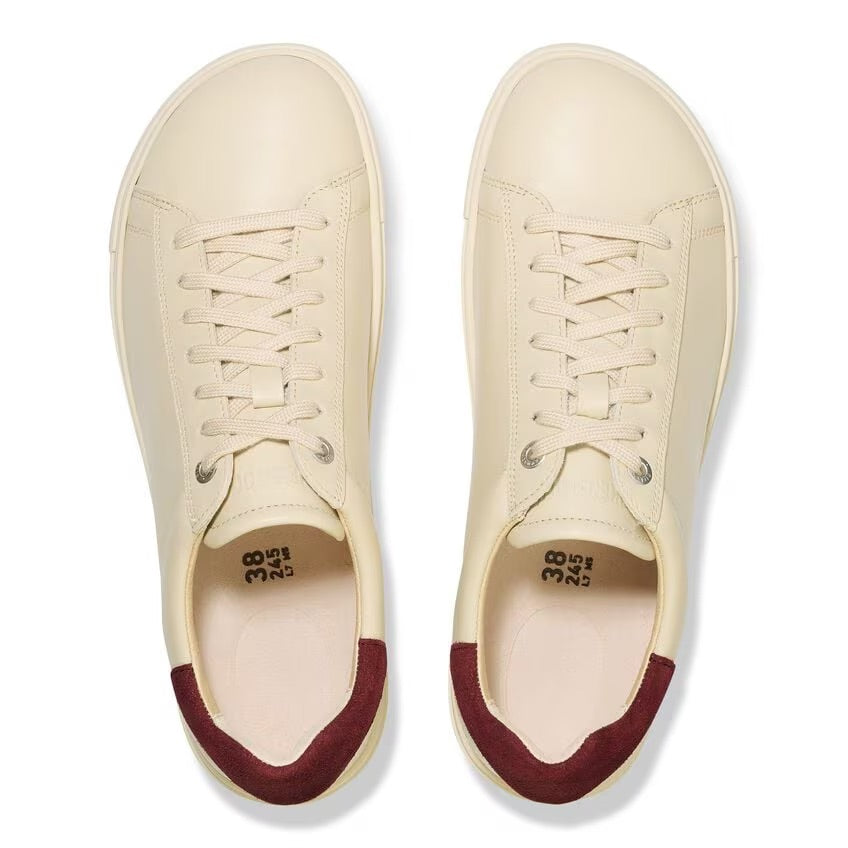 Birkenstock BEND VARSITY 1030307 Eggshell/Zinfandel | Cuir Largeur Étroite - Dealorys
