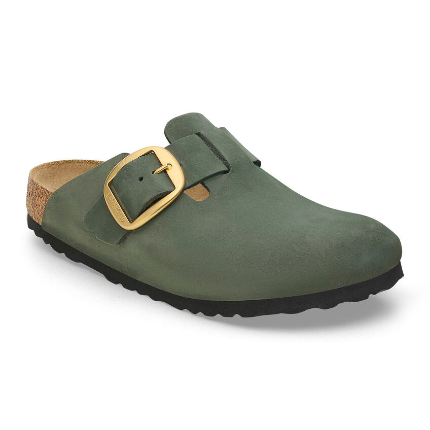 Birkenstock BOSTON BIG BUCKLE 1028033 Thyme | Nubuck Largeur Étroite - Dealorys