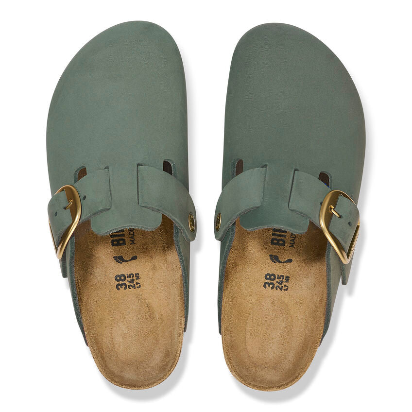 Birkenstock BOSTON BIG BUCKLE 1028033 Thyme | Nubuck Largeur Étroite - Dealorys