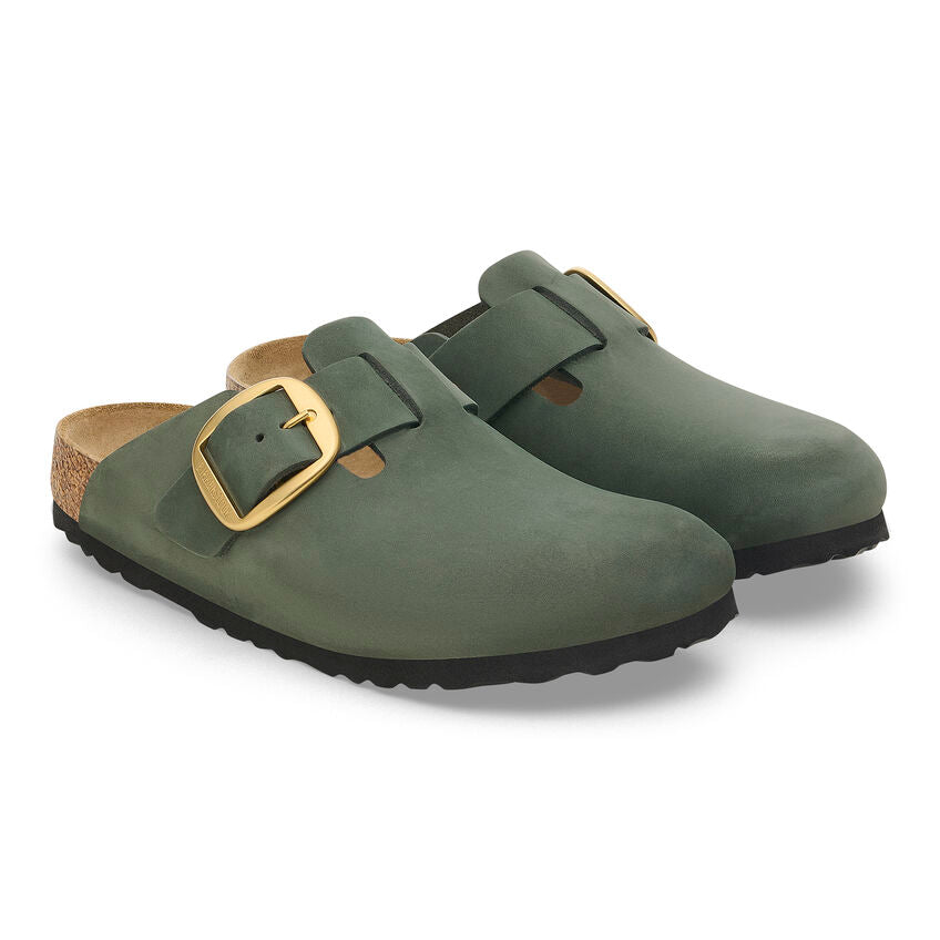 Birkenstock BOSTON BIG BUCKLE 1028033 Thyme | Nubuck Largeur Étroite - Dealorys
