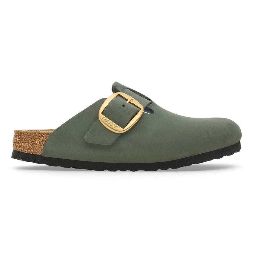 Birkenstock BOSTON BIG BUCKLE 1028033 Thyme | Nubuck Largeur Étroite - Dealorys