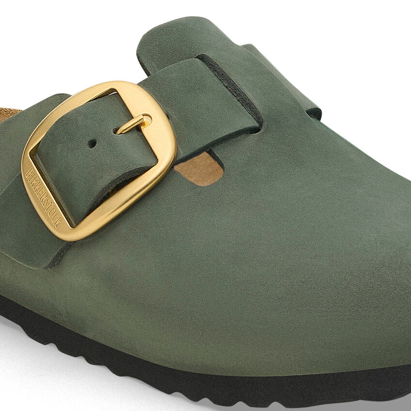 Birkenstock BOSTON BIG BUCKLE 1028033 Thyme | Nubuck Largeur Étroite - Dealorys