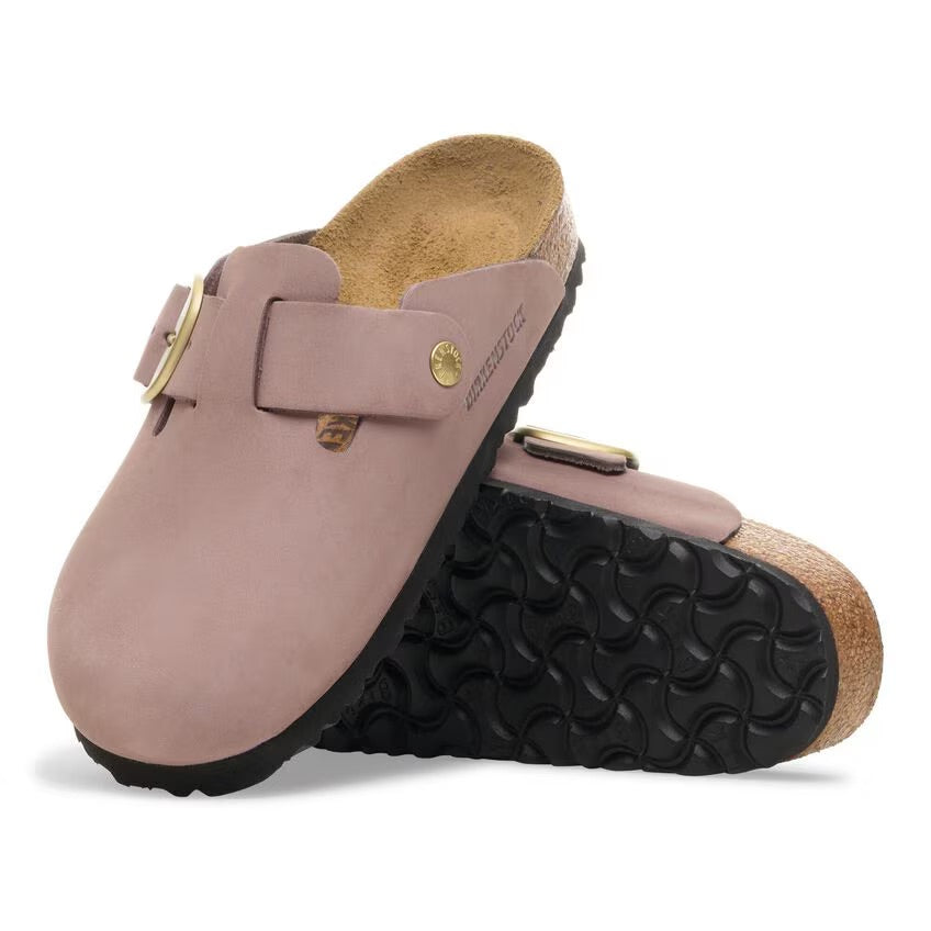 Birkenstock BOSTON BIG BUCKLE 1030544 Faded Purple | Nubuck Largeur Étroite - Dealorys