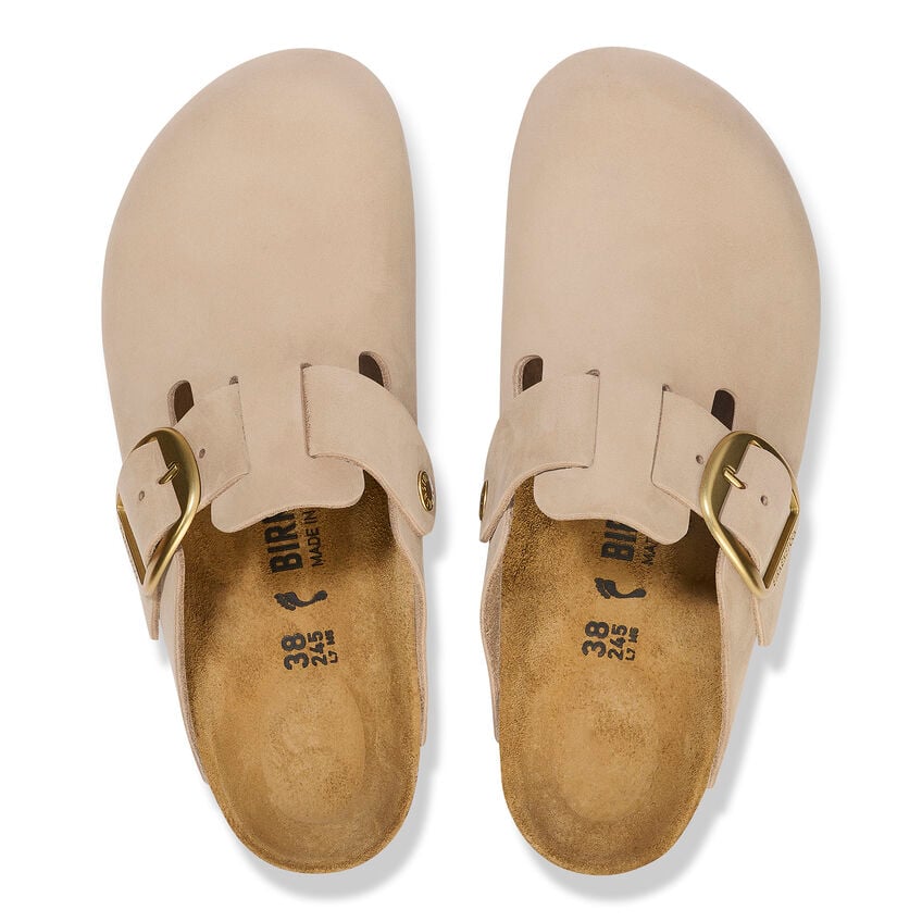 Birkenstock BOSTON BIG BUCKLE 1028052 Sandcastle | Nubuck Largeur Étroite - Dealorys