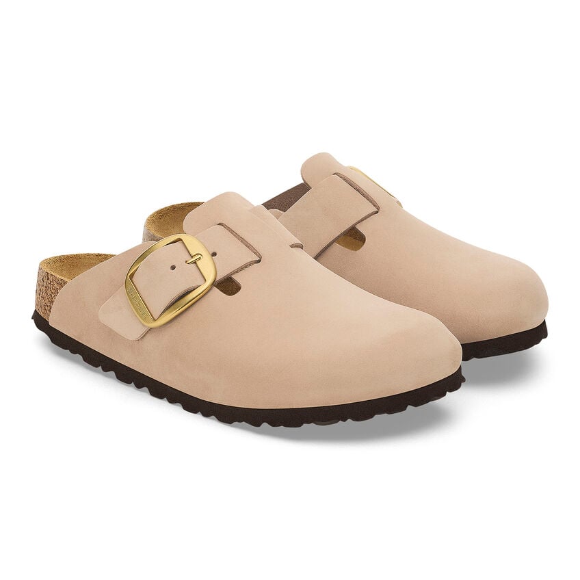 Birkenstock BOSTON BIG BUCKLE 1028052 Sandcastle | Nubuck Largeur Étroite - Dealorys