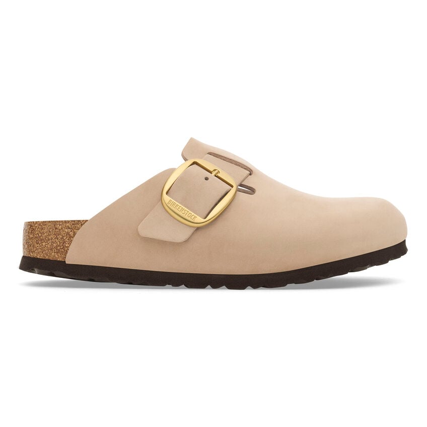 Birkenstock BOSTON BIG BUCKLE 1028052 Sandcastle | Nubuck Largeur Étroite - Dealorys