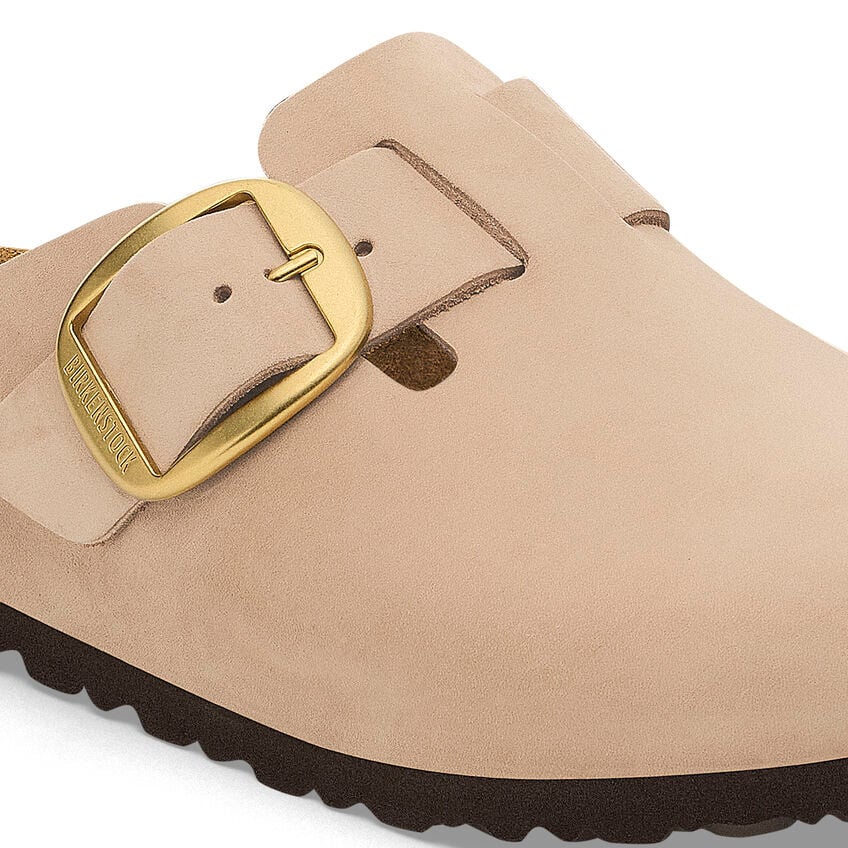 Birkenstock BOSTON BIG BUCKLE 1028052 Sandcastle | Nubuck Largeur Étroite - Dealorys