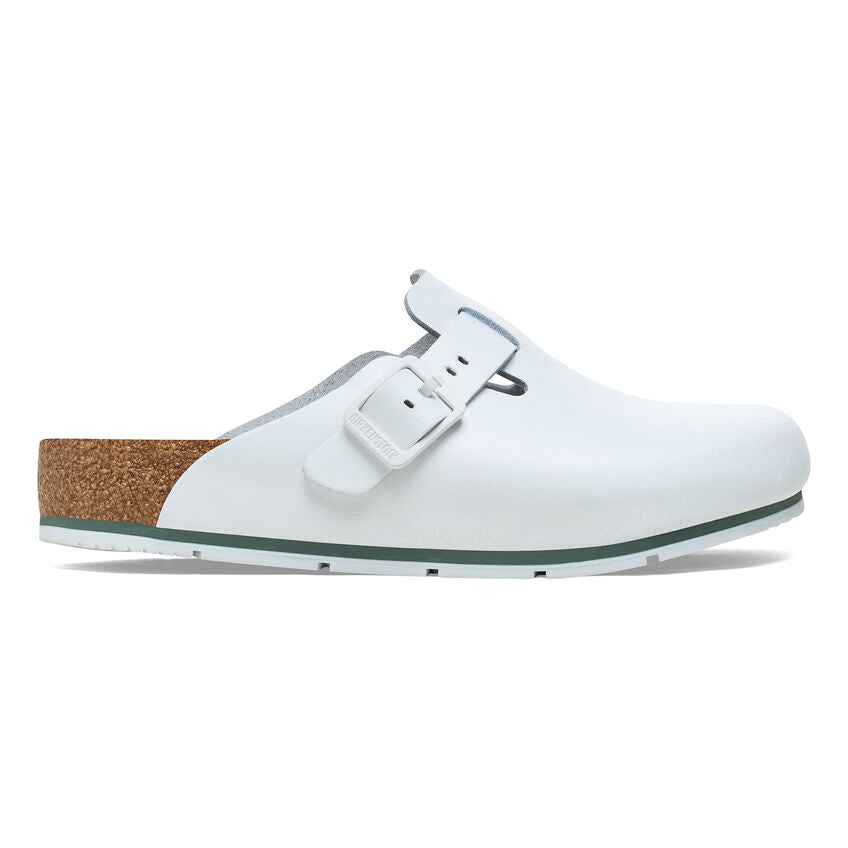 Birkenstock BOSTON PRO 1025992 Blanc | Cuir Largeur Régulière Sabots professionnels antidérapants - Dealorys