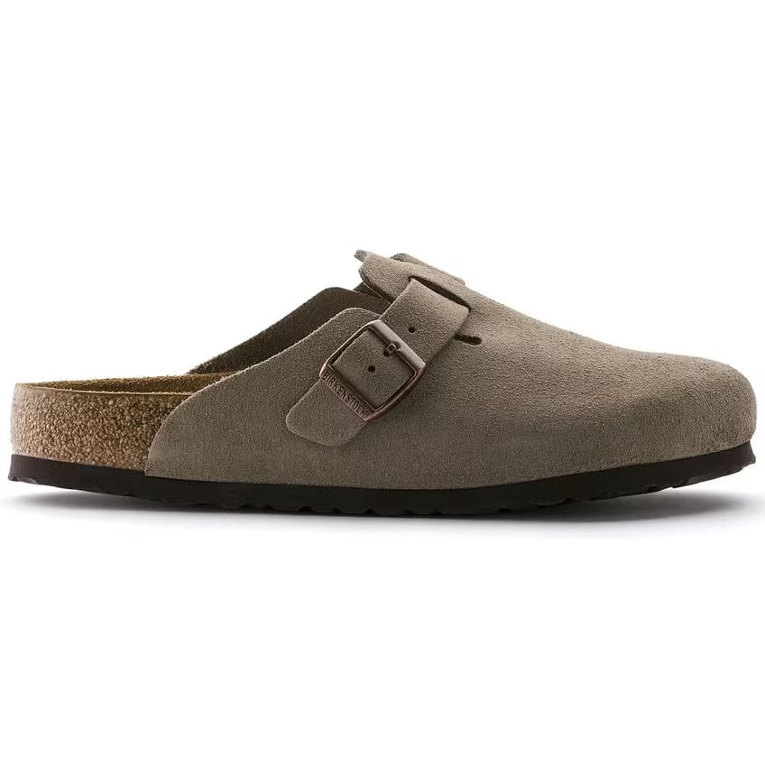 Birkenstock BOSTON SOFT 560771 Taupe | Suède Largeur Régulière - Dealorys