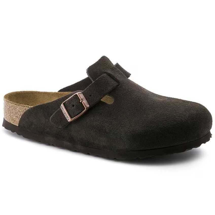 Birkenstock BOSTON SOFT 660463 Mocha | Suède Largeur Étroite - Dealorys