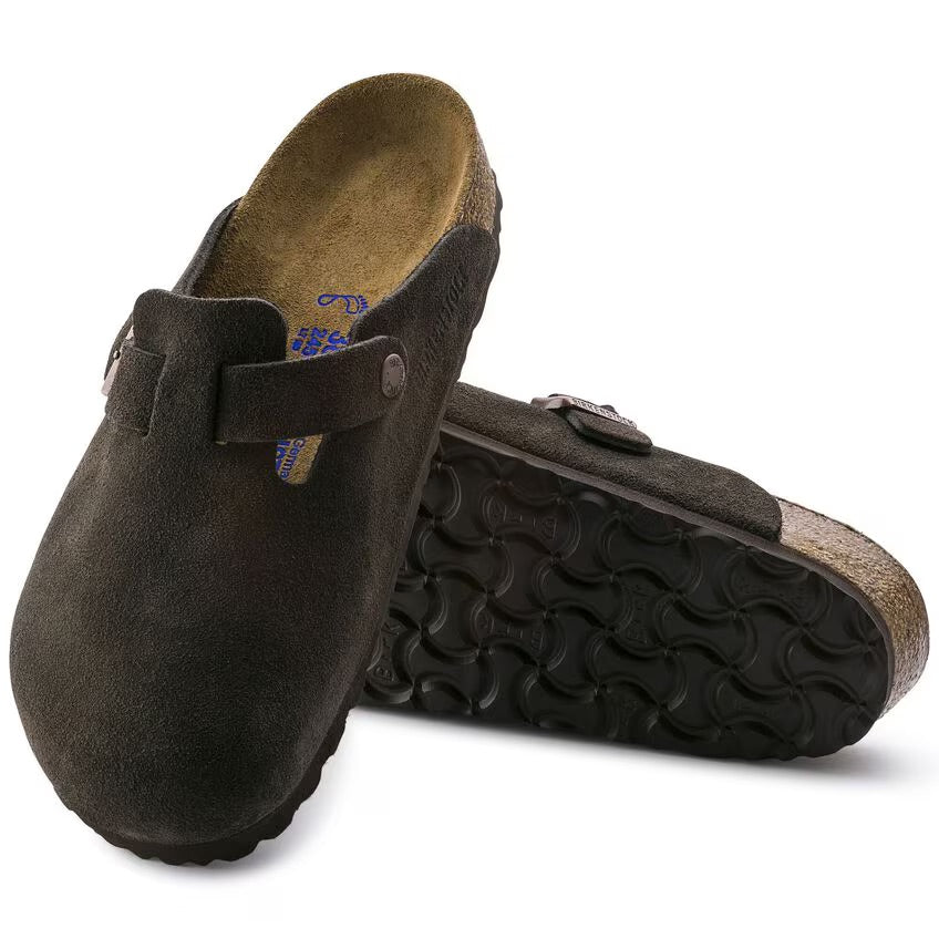 Birkenstock BOSTON SOFT 660463 Mocha | Suède Largeur Étroite - Dealorys