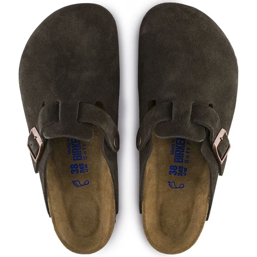 Birkenstock BOSTON SOFT 660463 Mocha | Suède Largeur Étroite - Dealorys