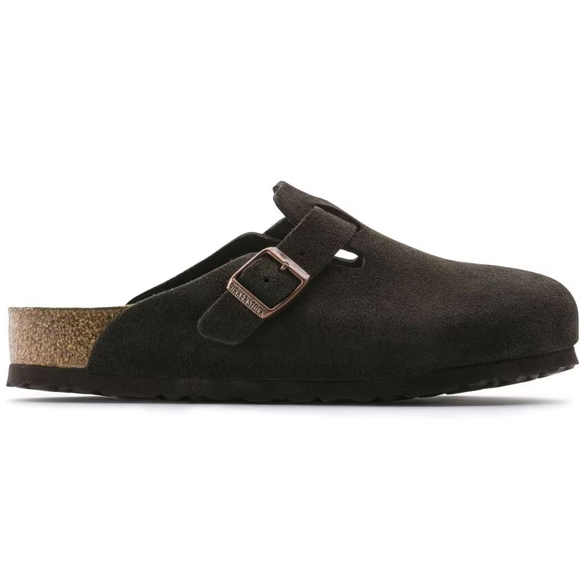 Birkenstock BOSTON SOFT 660463 Mocha | Suède Largeur Étroite - Dealorys