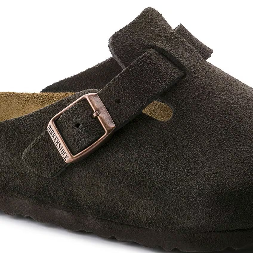 Birkenstock BOSTON SOFT 660463 Mocha | Suède Largeur Étroite - Dealorys