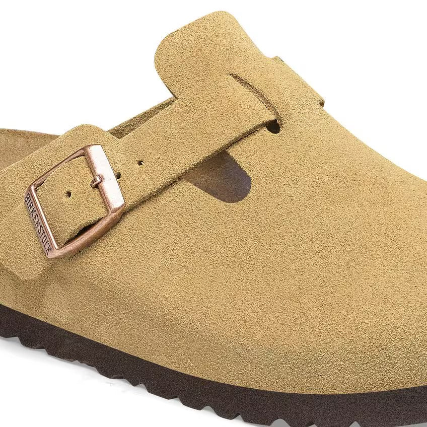 Birkenstock BOSTON 1026164 Latte Cream | Suède Largeur Étroite - Dealorys