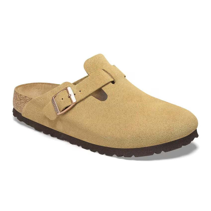 Birkenstock BOSTON 1026164 Latte Cream | Suède Largeur Étroite - Dealorys