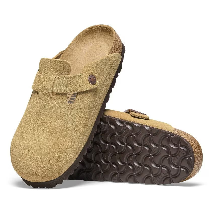 Birkenstock BOSTON 1026164 Latte Cream | Suède Largeur Étroite - Dealorys
