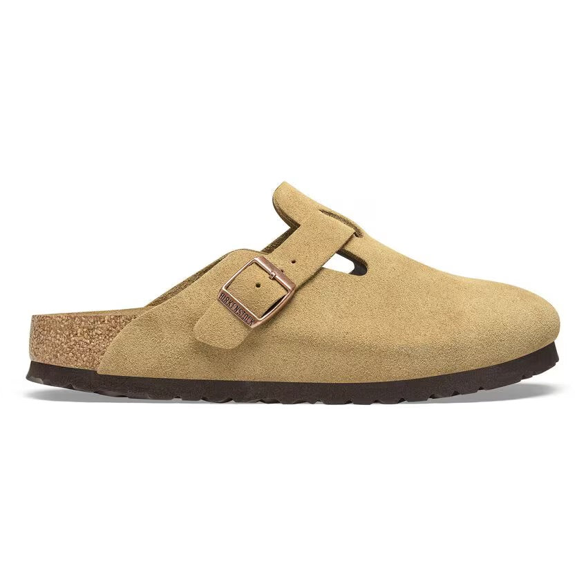 Birkenstock BOSTON 1026164 Latte Cream | Suède Largeur Étroite - Dealorys
