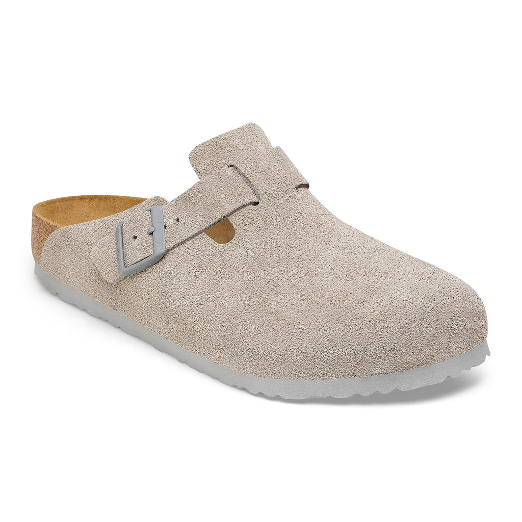 Birkenstock BOSTON 1027751 Stone Coin | Suède Largeur Étroite - Dealorys
