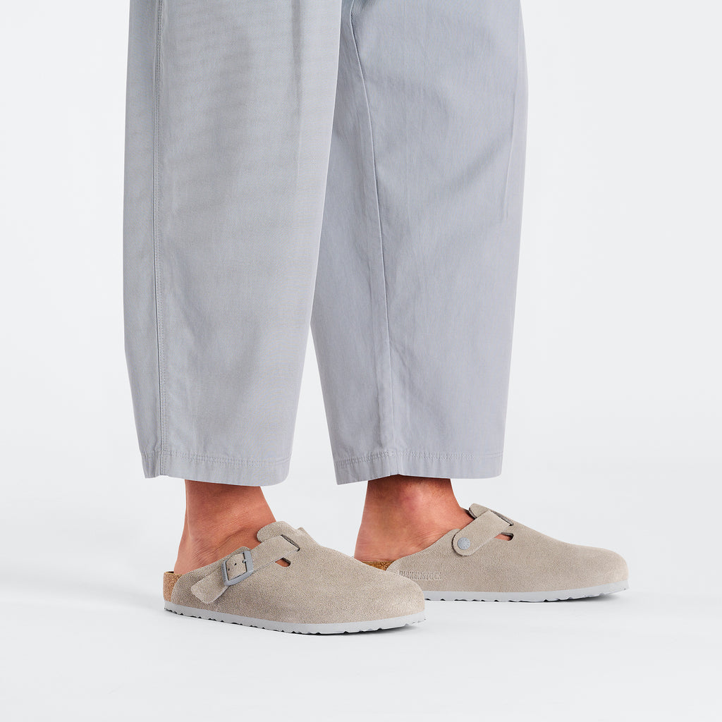 Birkenstock BOSTON 1027751 Stone Coin | Suède Largeur Étroite - Dealorys