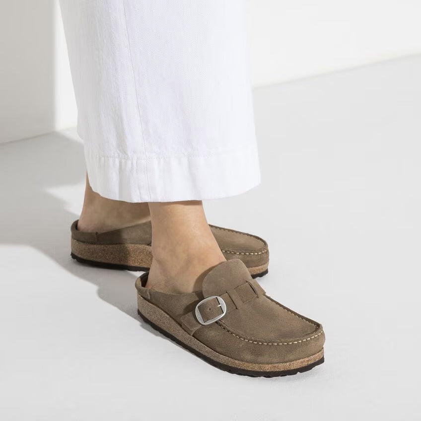 Birkenstock Buckley 1019490 Gray Taupe | Suède Largeur Étroite - Dealorys