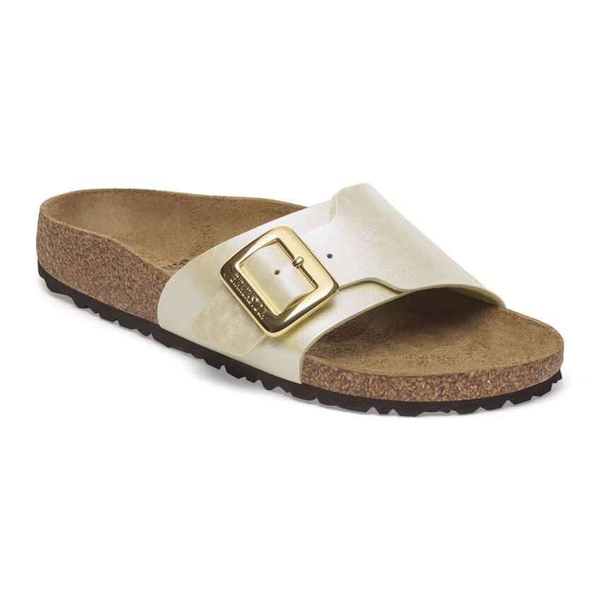 Birkenstock Catalina Luxe Buckle 1029393 Graceful Pearl White | Birko-Flor Largeur Étroite - Dealorys