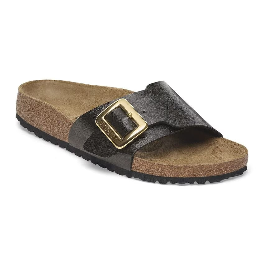 Birkenstock Catalina Luxe Buckle 1029481 Graceful Licorice | Birko-Flor Largeur Étroite - Dealorys