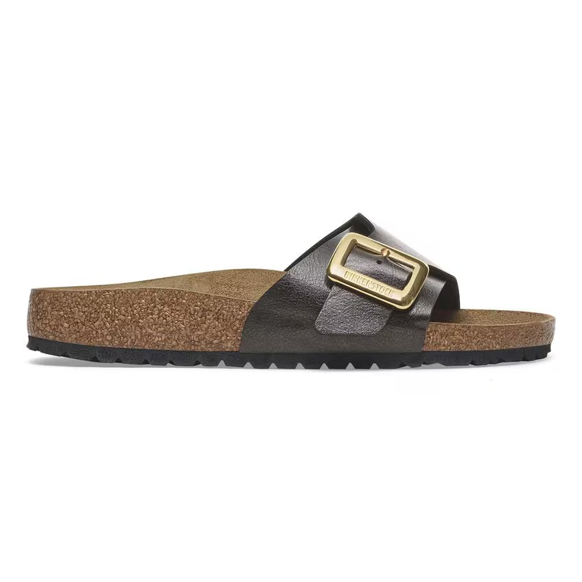Birkenstock Catalina Luxe Buckle 1029481 Graceful Licorice | Birko-Flor Largeur Étroite - Dealorys