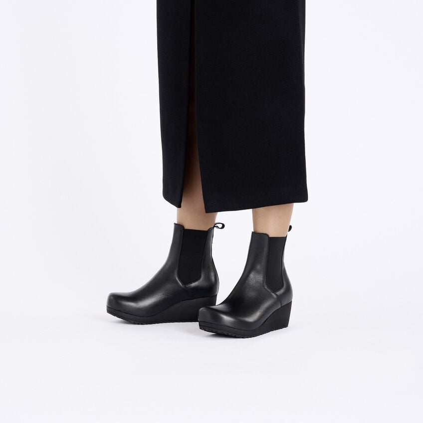 Birkenstock EBBA Slip On 1028404 Noir | Cuir Largeur Étroite - Dealorys
