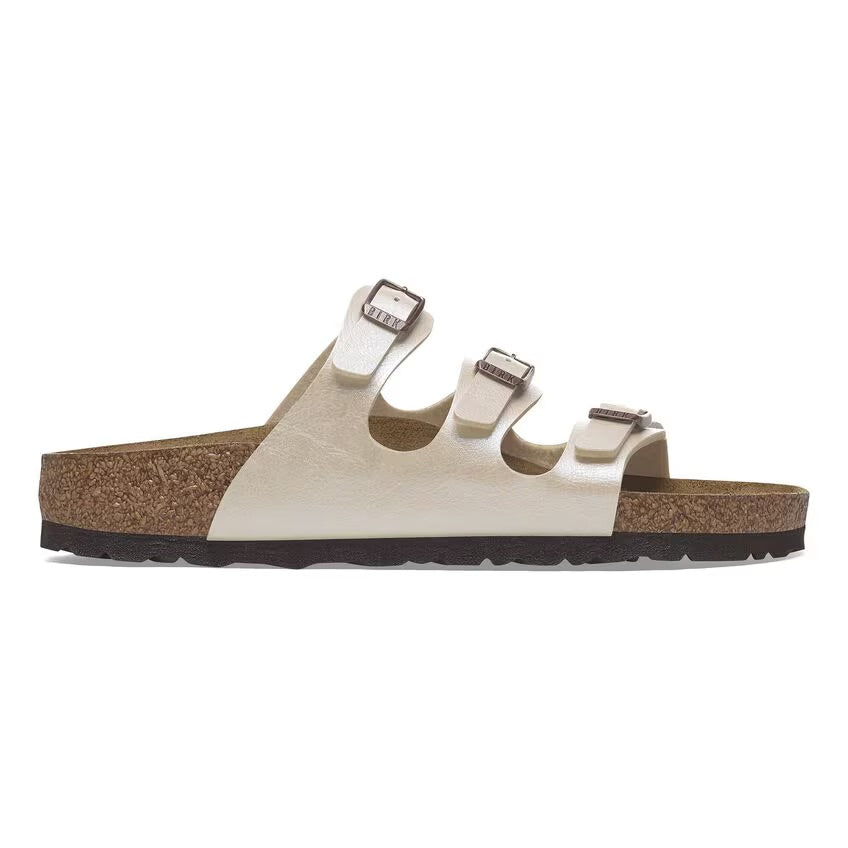 Birkenstock FLORIDA 1029777 Graceful Pearl White | Birko-Flor Largeur Régulière - Dealorys