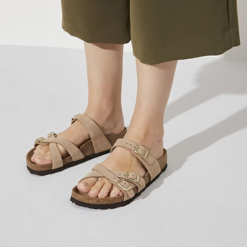 Birkenstock FRANCA SOFT 1022956 Sandcastle | Nubuck Largeur Régulière - Dealorys