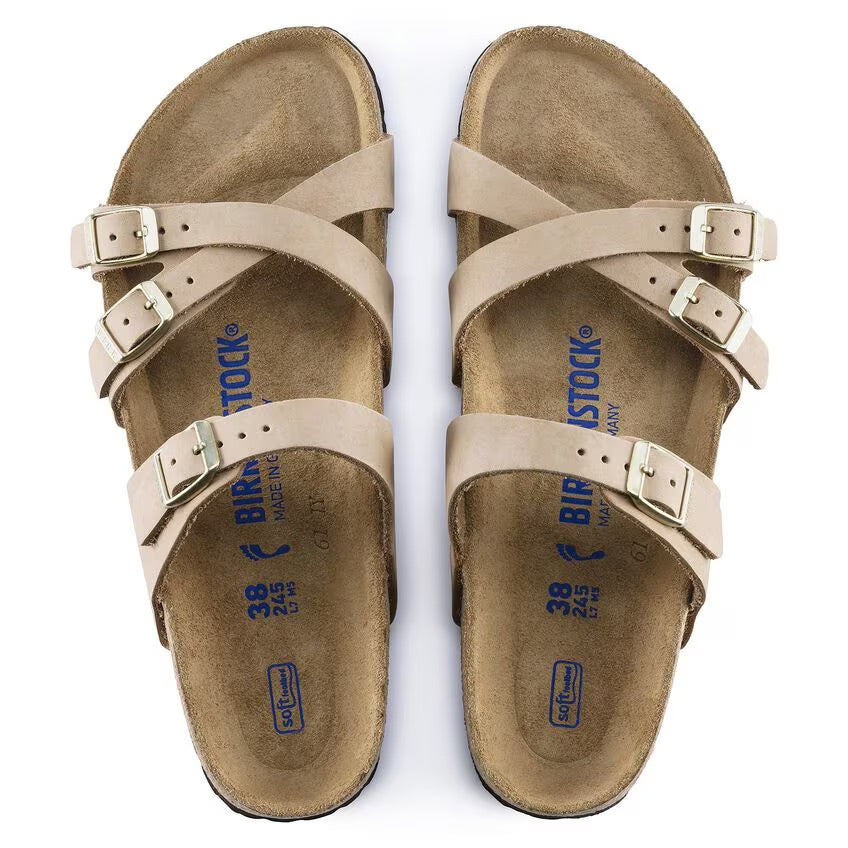 Birkenstock FRANCA SOFT 1022956 Sandcastle | Nubuck Largeur Régulière - Dealorys
