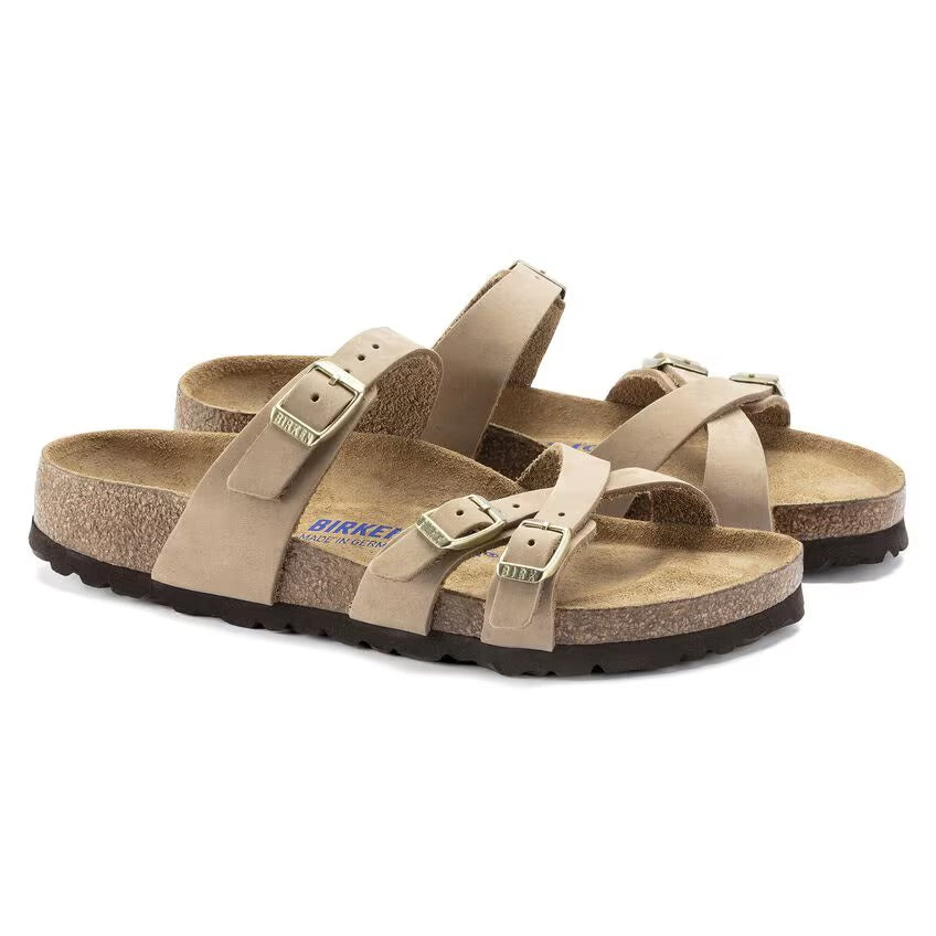 Birkenstock FRANCA SOFT 1022956 Sandcastle | Nubuck Largeur Régulière - Dealorys