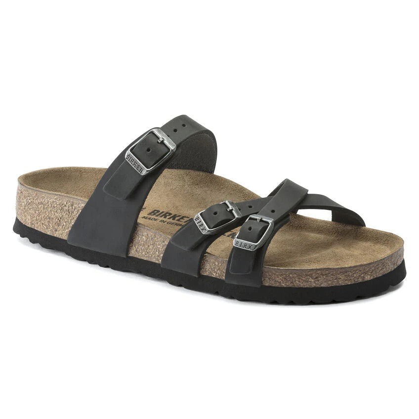 Birkenstock FRANCA 1021112 Noir | Cuir Largeur Régulière - Dealorys