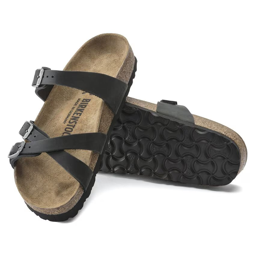 Birkenstock FRANCA 1021112 Noir | Cuir Largeur Régulière - Dealorys