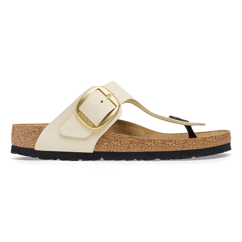 Birkenstock GIZEH BIG BUCKLE 1026580 Ecru | Nubuck Largeur Régulière - Dealorys