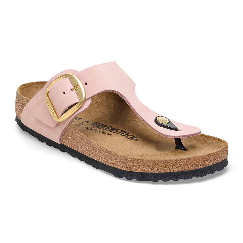 Birkenstock GIZEH BIG BUCKLE 1027095 Soft Pink | Nubuck Largeur Régulière - Dealorys