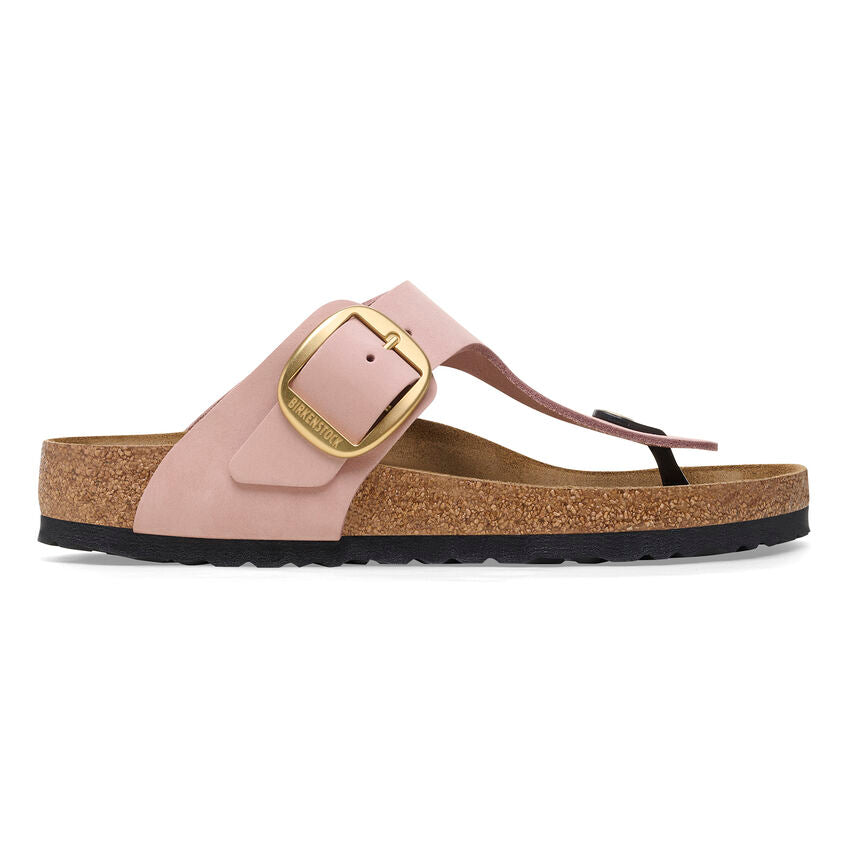 Birkenstock GIZEH BIG BUCKLE 1027095 Soft Pink | Nubuck Largeur Régulière - Dealorys