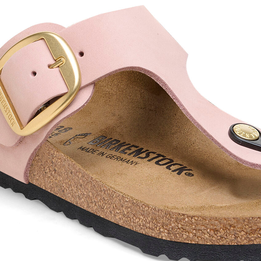 Birkenstock GIZEH BIG BUCKLE 1027095 Soft Pink | Nubuck Largeur Régulière - Dealorys