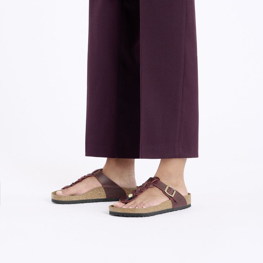 Birkenstock GIZEH BRAIDED 1027923 Zinfandel | Cuir Largeur Régulière - Dealorys