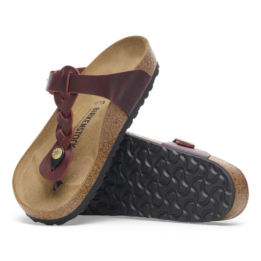 Birkenstock GIZEH BRAIDED 1027923 Zinfandel | Cuir Largeur Régulière - Dealorys