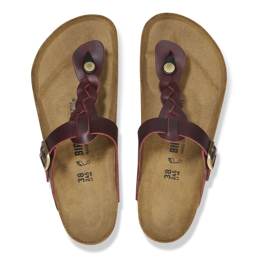 Birkenstock GIZEH BRAIDED 1027923 Zinfandel | Cuir Largeur Régulière - Dealorys