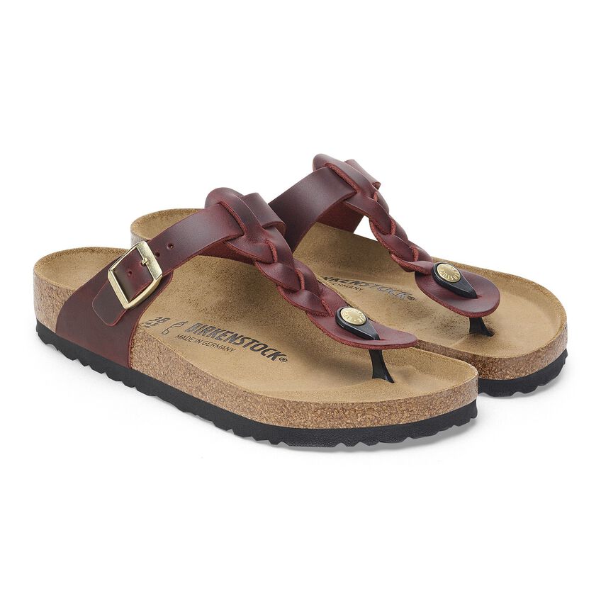 Birkenstock GIZEH BRAIDED 1027923 Zinfandel | Cuir Largeur Régulière - Dealorys