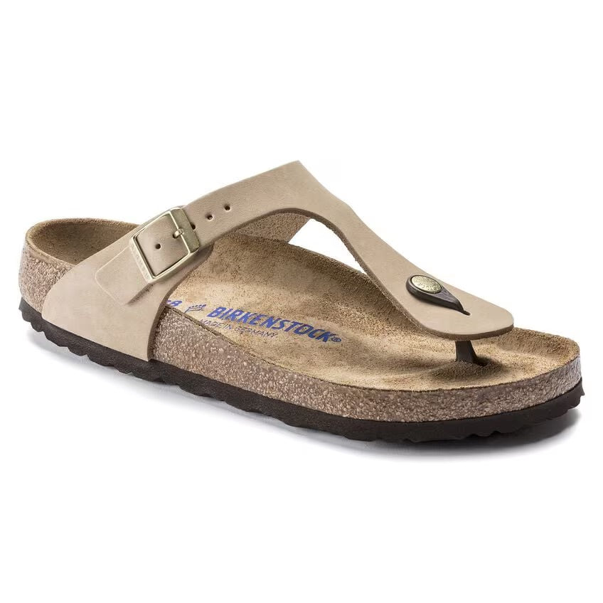Birkenstock GIZEH SOFT 1018999 Sandcastle | Nubuck Largeur Régulière - Dealorys