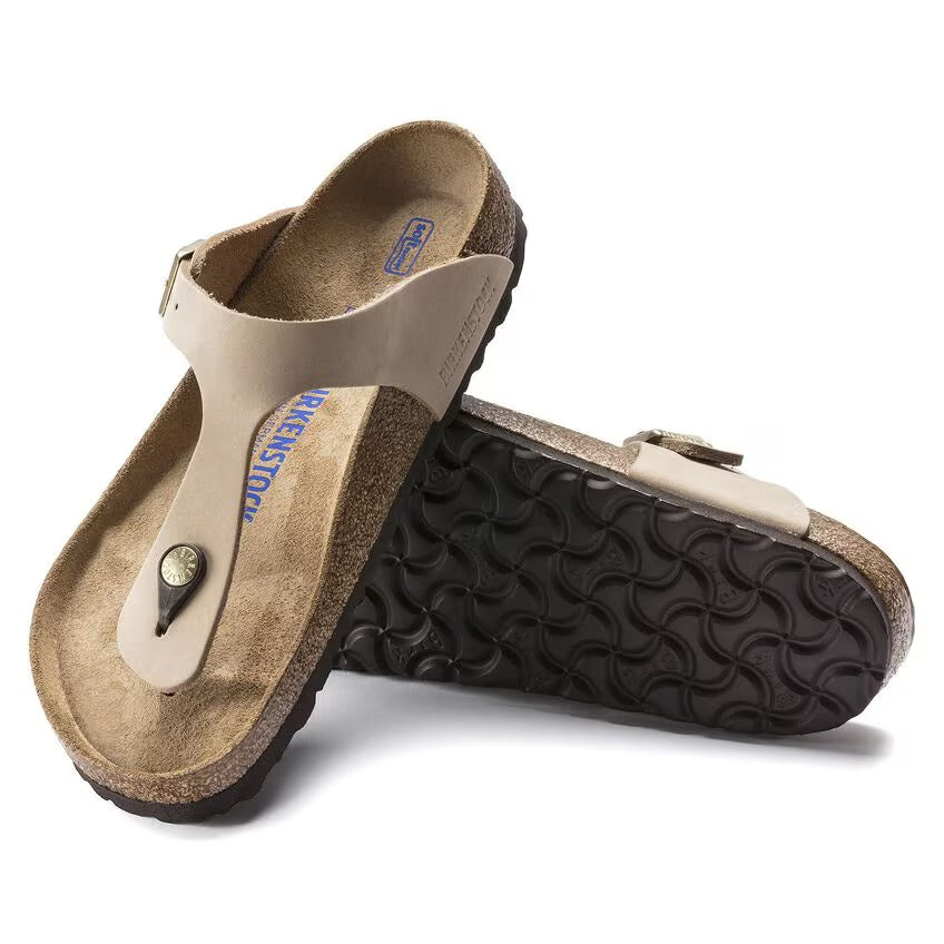Birkenstock GIZEH SOFT 1018999 Sandcastle | Nubuck Largeur Régulière - Dealorys