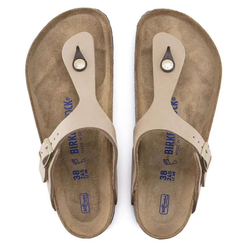 Birkenstock GIZEH SOFT 1018999 Sandcastle | Nubuck Largeur Régulière - Dealorys