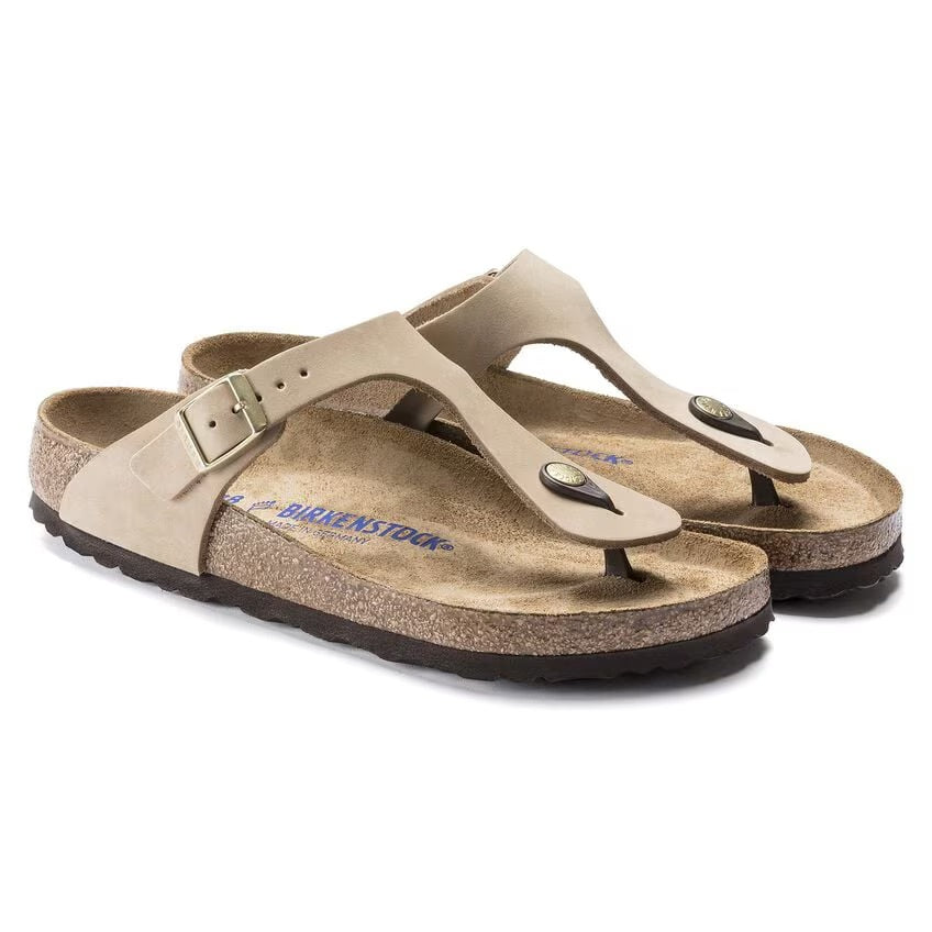 Birkenstock GIZEH SOFT 1018999 Sandcastle | Nubuck Largeur Régulière - Dealorys