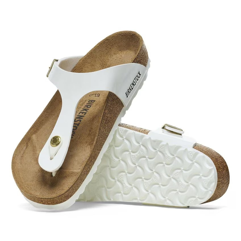 Birkenstock GIZEH 1005299 White Patent | Birko-Flor Largeur Régulière - Dealorys