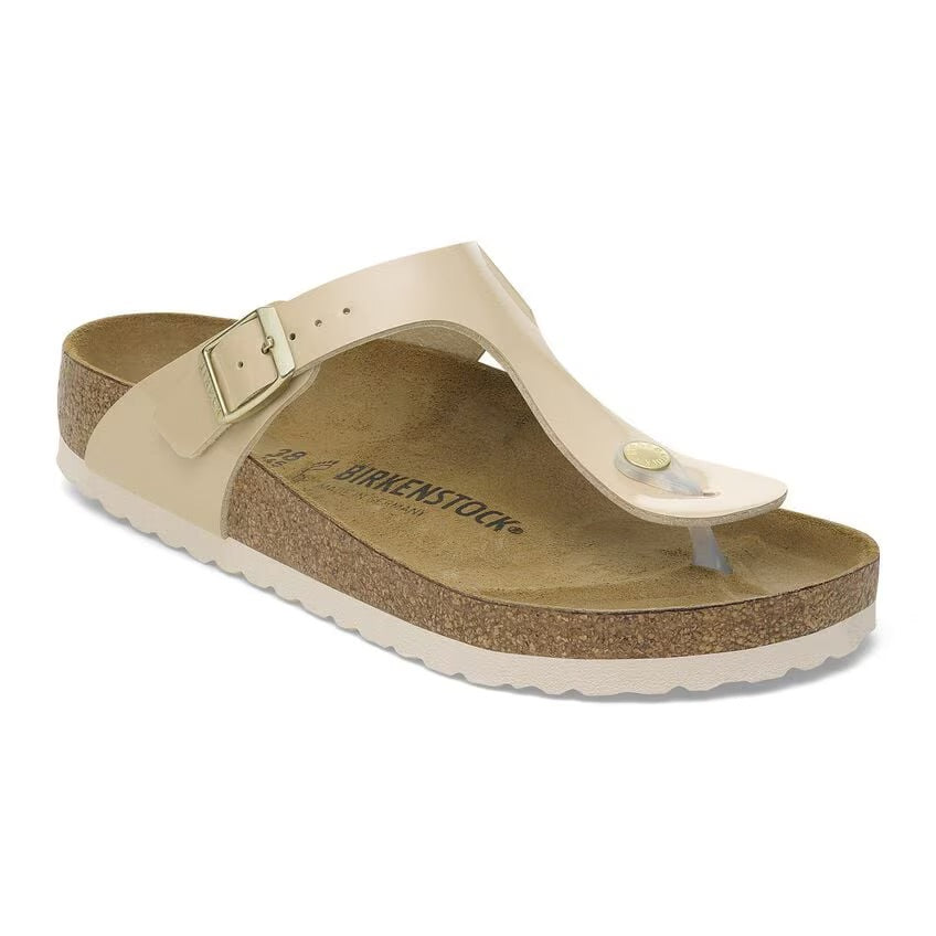 Birkenstock GIZEH 1013075 Sand Patent | Birko-Flor Largeur Régulière - Dealorys