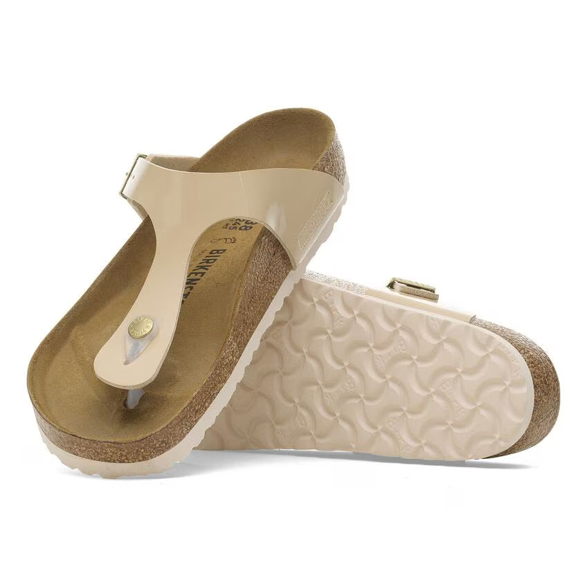 Birkenstock GIZEH 1013075 Sand Patent | Birko-Flor Largeur Régulière - Dealorys